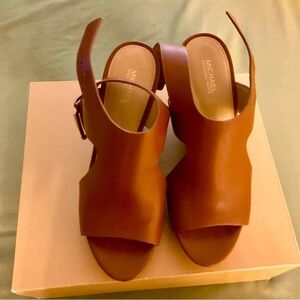 Brown Michael Kors wedge shoes